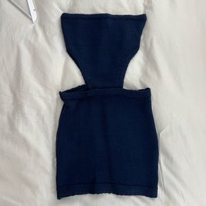Knit meshki dress with cut outs
